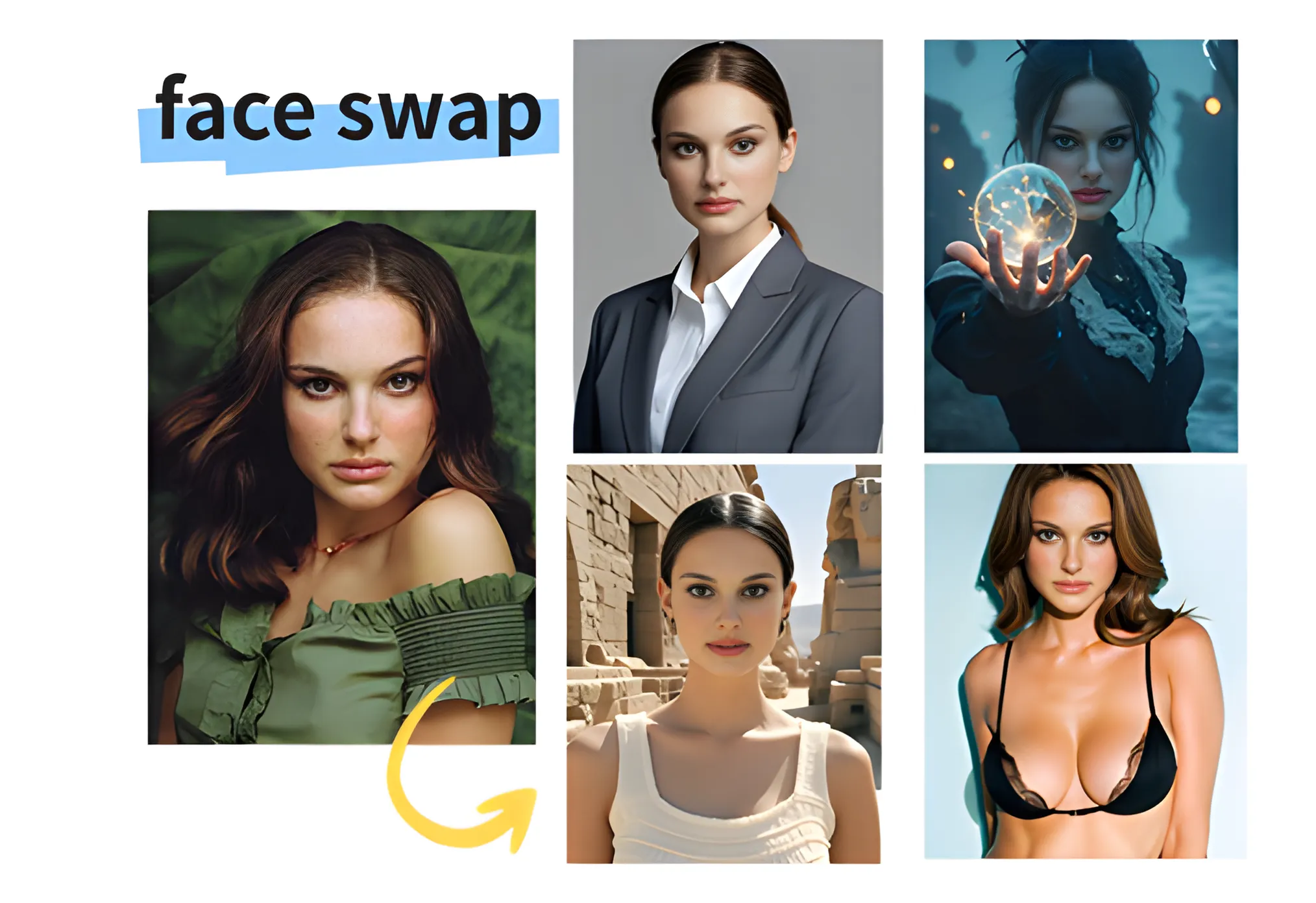 Example of face-swapping technology