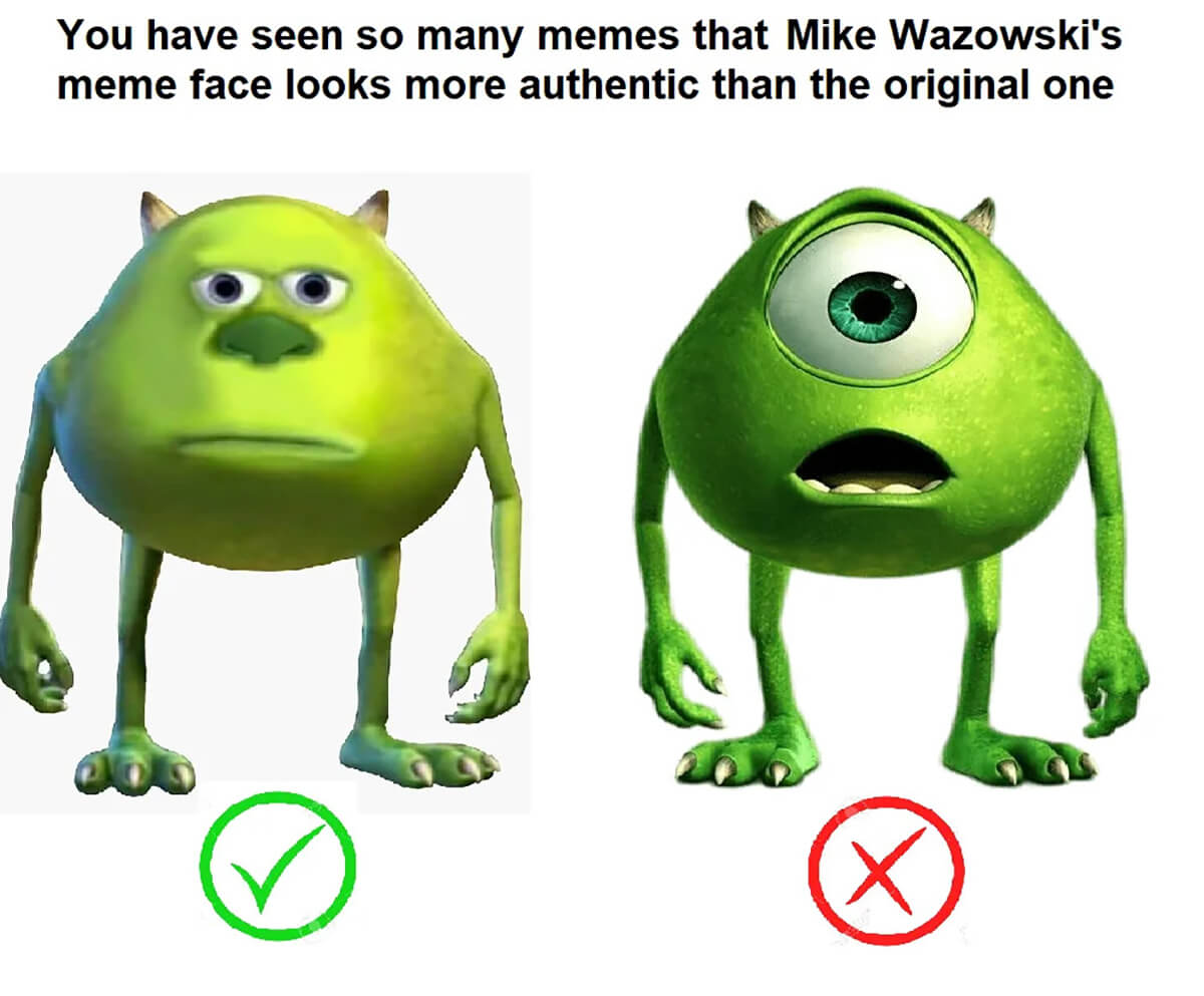 Funny Mike Wazowski-Sulley Face Swap. Source: Reddit