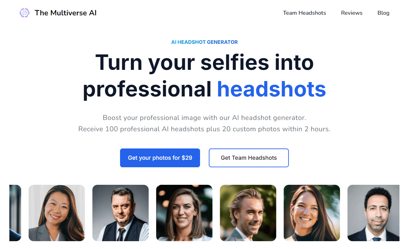 The Multiverse AI Headshot Generator