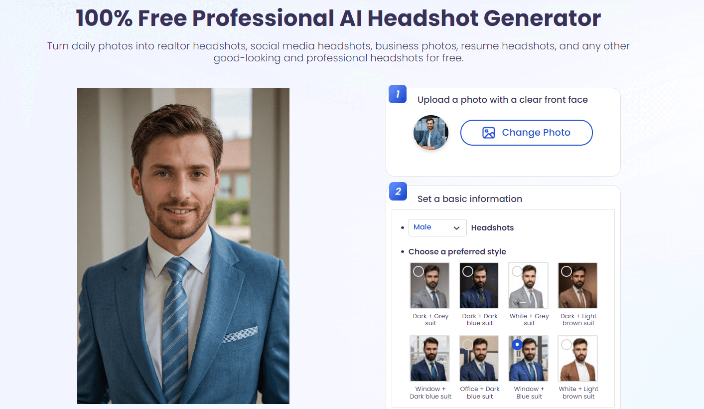 Vidnoz AI Headshot Generator