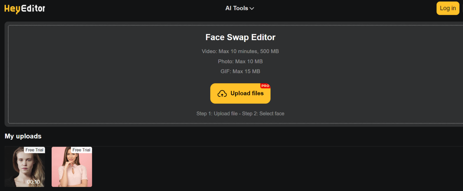 HeyEditor Face Swap Tool